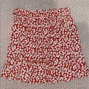 Floral ruffle skirt